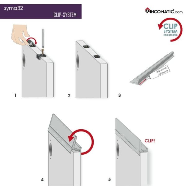Tirador de Perfil Syma32 recto plata mate F-0021-1458 - Imagen 2