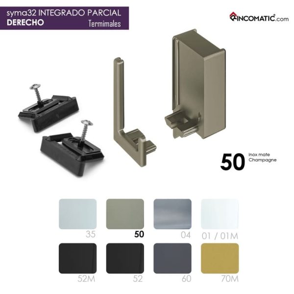 Terminales Syma32 integrado parcial Der. Inox Mate F-0021-1544