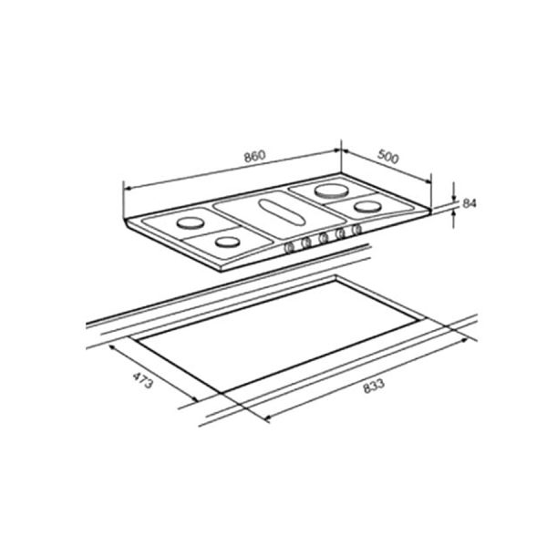 Estufa empotrable TEKA de 90 cm D-0002-0020 - Imagen 2