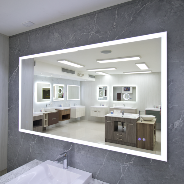 Espejo inteligente 140 x 80 cm con luz LED