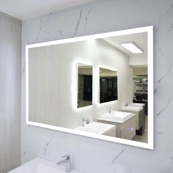Espejo inteligente de 120 x 80 cm con luz LED