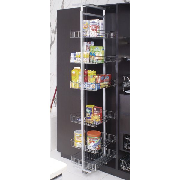 DESPENSA RODANTE CROMADA CON 6 GAVETAS D-0107-0021