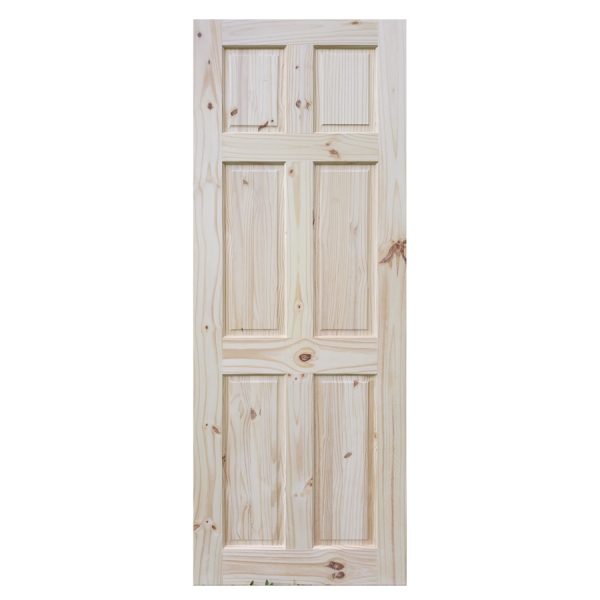 Puerta solida 6 paneles 3′ x 7′ F-0075-0315