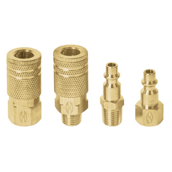 Juego de coples y conectores de latón Truper para compresores F-0205-0060