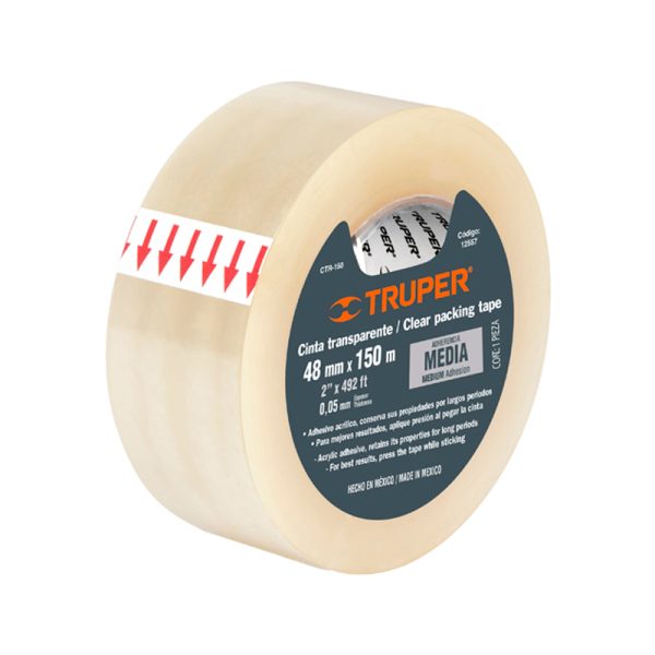 Cinta de empaque transparente de 40 m Truper F-0210-0025