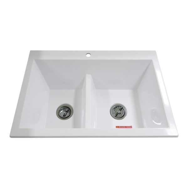 Fregador KOA Blanco 2 canastas P-0009-0506 - Imagen 2