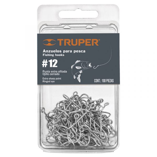 Paquete de anzuelos para pescar #12 Truper F-1000-0007 - Tandor