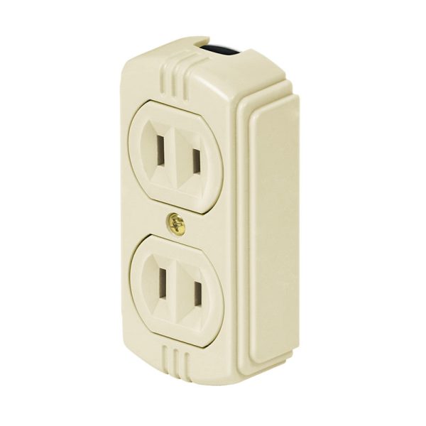 Tomacorrientes doble Voltech de sobreponer E-0070-0195