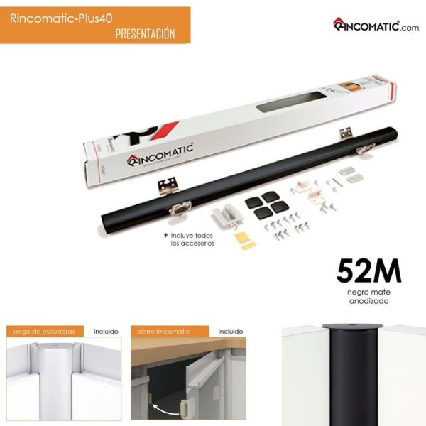 BISAGRA RINCOPLUS 757mm Negro mate F-0003-0028