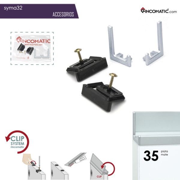 Terminales Syma32 Recto Plata mate – F-0021-1560