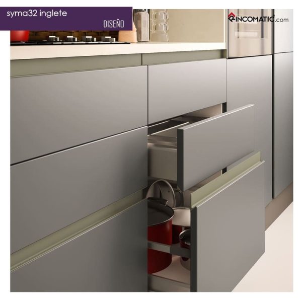 Syma32 inglete Tirador de Perfil 50 Inox mate-Champagne F-0021-1451 - Imagen 3