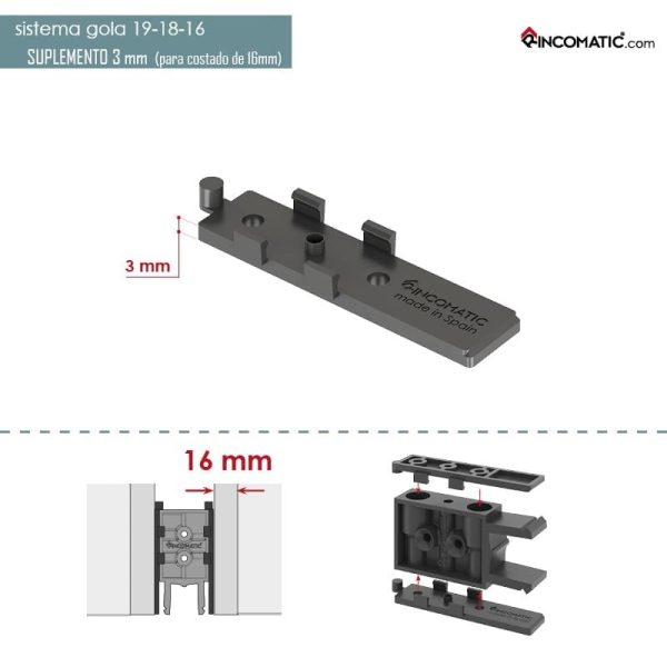 Clip Gola Suplemento 3mm – F-0021-1569