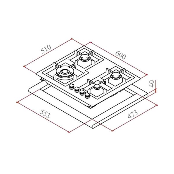 Estufa empotrable a gas TEKA D-0002-0086 - Imagen 2