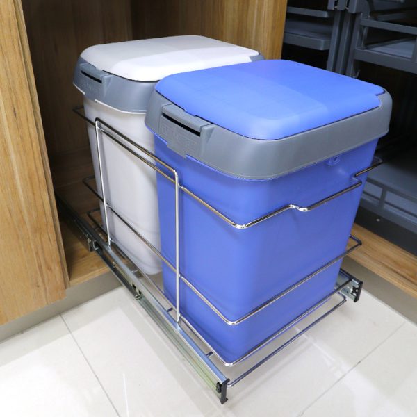 Basurero doble con tapa D-0078-0020