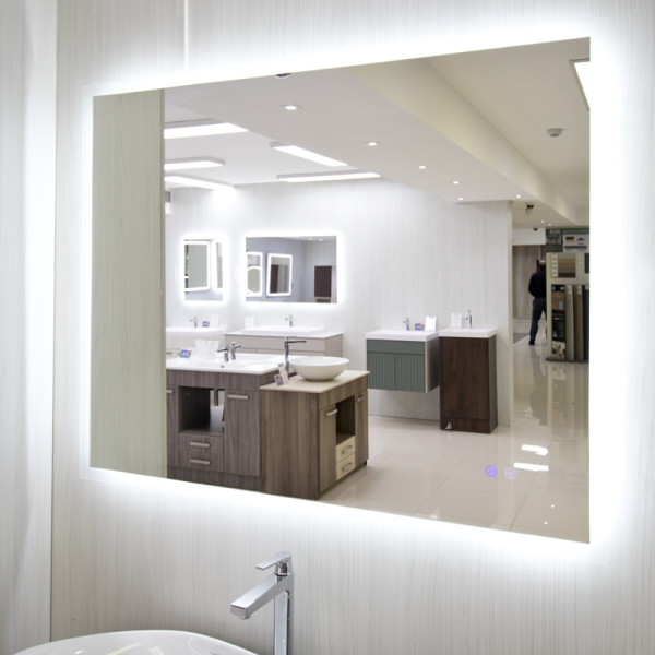 Espejo inteligente de 100 x 80 cm con luz LED