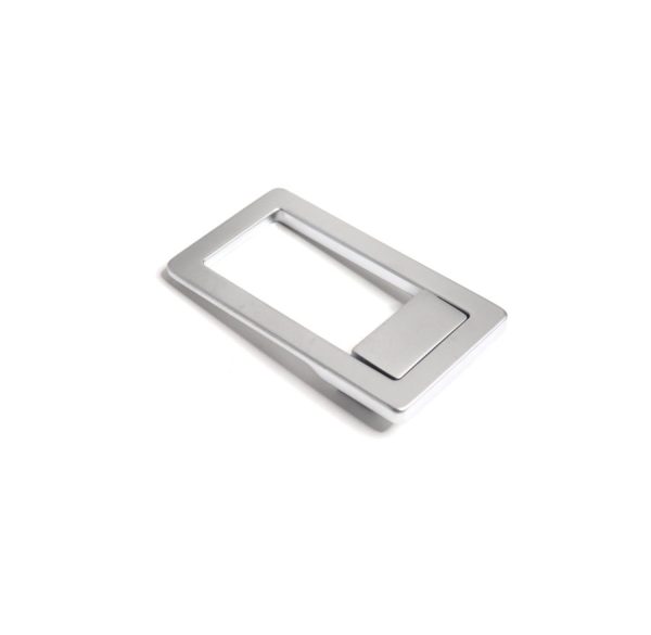 Tirador cromo mate placa F-0021-1043