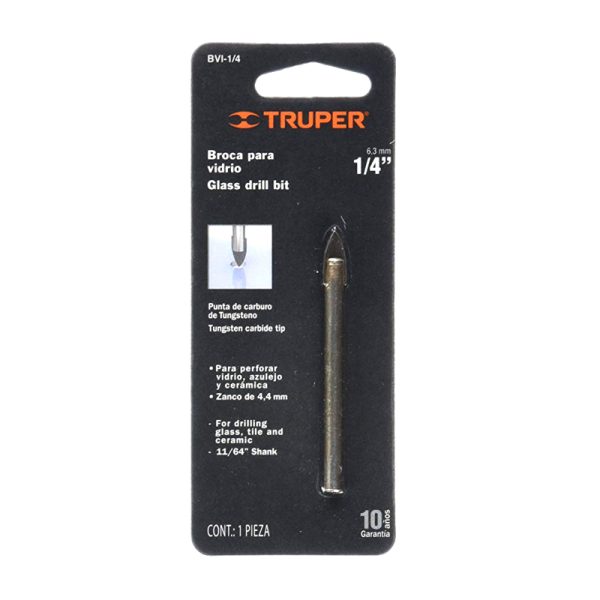 BROCA P/VIDRIO Y AZULEJO 1/4" H-0002-0281