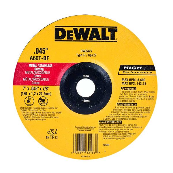 Disco corte metal 7″ H-0031-0163