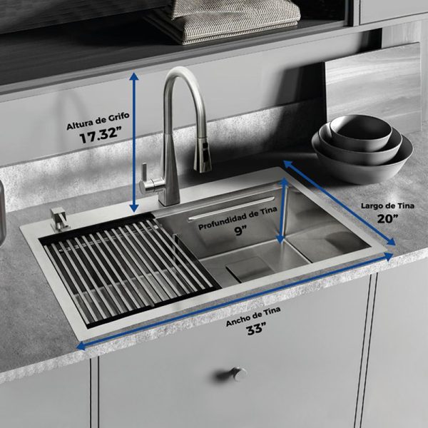 Fregador+Grifo Gasco PESCARA P-0009-0156 - Imagen 3