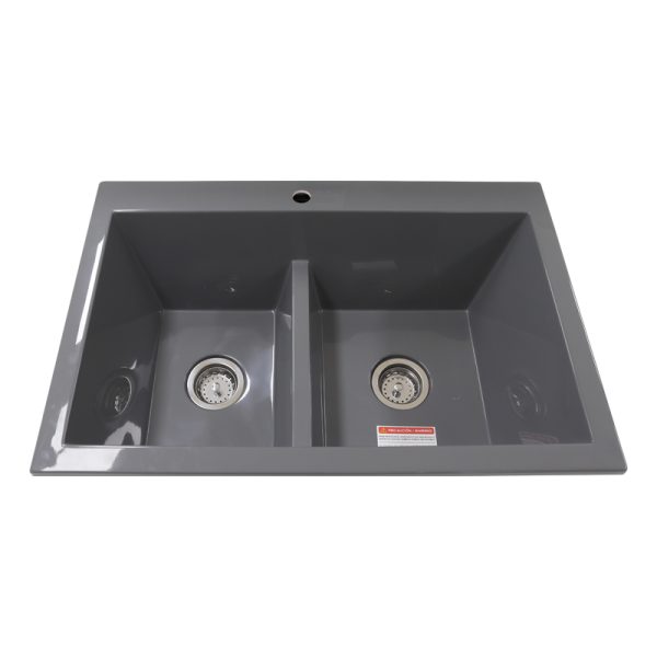 Fregador KOA Gris 2 canastas P-0009-0507 - Imagen 2