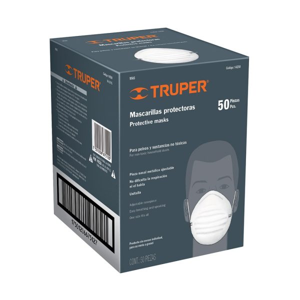 Máscarilla para polvo Truper, caja de 50 piezas  Cod: S-0008-0010 - Imagen 2