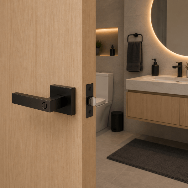 Cerradura-Negro Mate ( BAÑO )