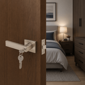 Cerradura de manija 8801 para recámara y baño