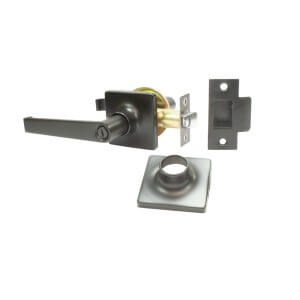 Cerradura de manija 7016 Negro Mate / Baño