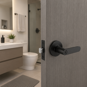 Cerradura de manija 8805 Negro Mate / Baño