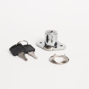 Cerradura de escritorio cromada