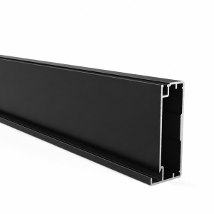Perfil con moldura marco para puerta, Alum / Negro Mate