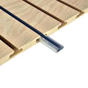Perfil de aluminio para tablero ranurado