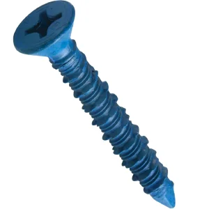 Tornillos Azules Para Concreto, Cabeza Plana