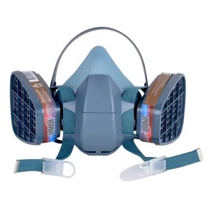 Respirador con Mascarilla Frontal Ajustable y Doble Filtro