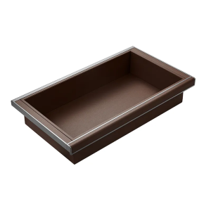 Canasta Organizadora Leather poco profunda