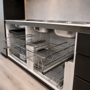 Cesta extraíble para cocina, cromada