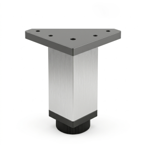 Pata Ajustable de Aluminio y Plástico 38 × 38 mm