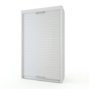 Sistema de persiana enrollable para mueble en PVC color plata
